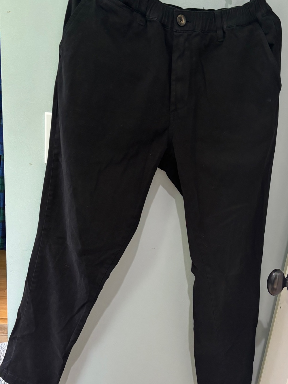 Cove Black Elastic-Waist Pants